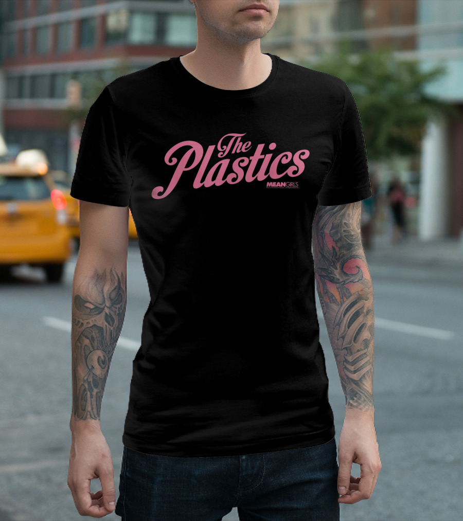 The Plastics Mean Girls Pink Script T-Shirt