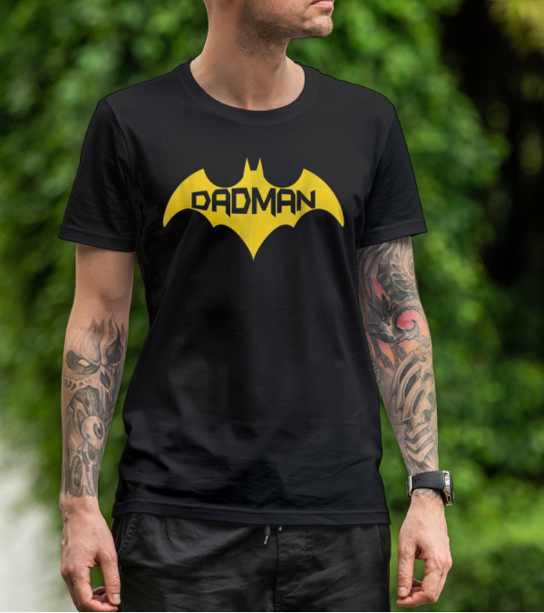 Men's Dadman Bat Hero Proud Of My Daddy Super Dadman T-Shirt