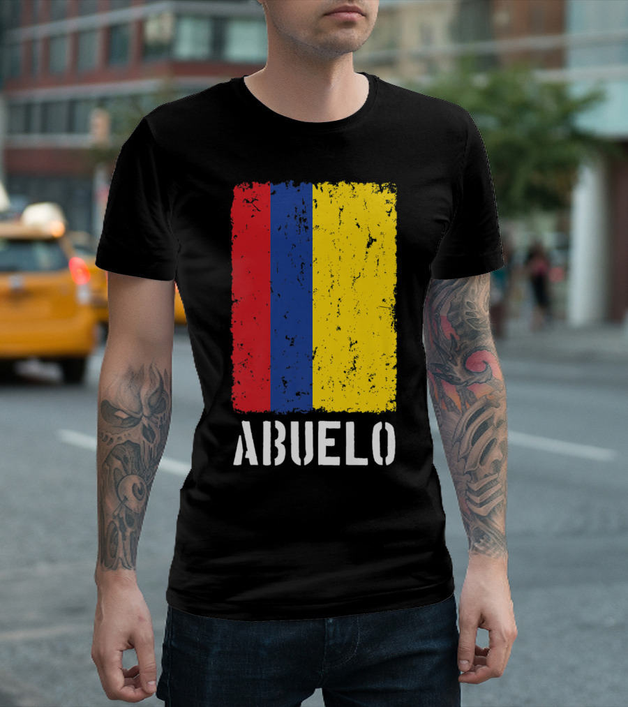 Colombian Grandpa Abuelo Colombia Flag T-Shirt