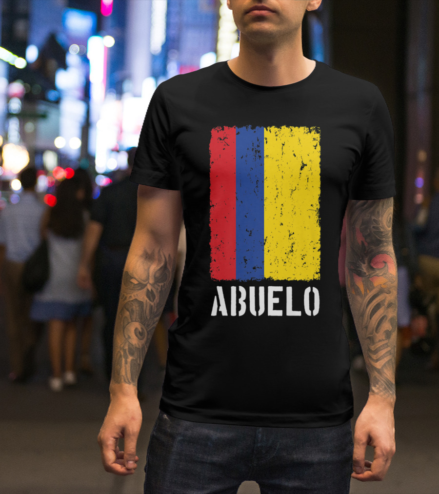 Colombian Grandpa Abuelo Colombia Flag T-Shirt