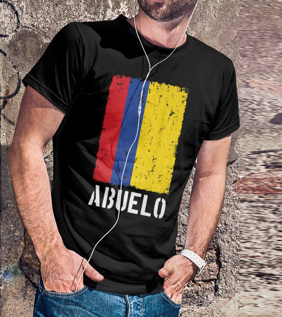 Colombian Grandpa Abuelo Colombia Flag T-Shirt