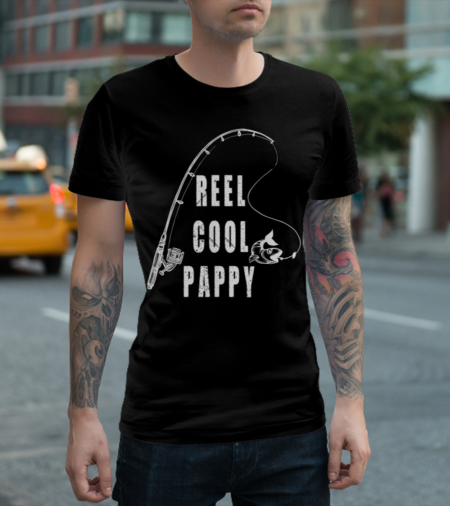 Reel Cool Pappy Fishing Rod and Fish T-Shirt