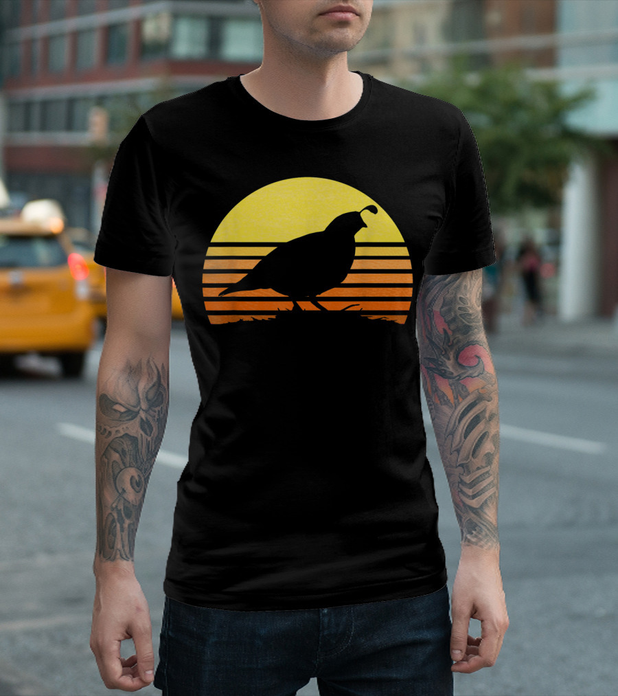 Quail Hunting Upland Bird Game Hunter Shooting Sunset T-Shirt