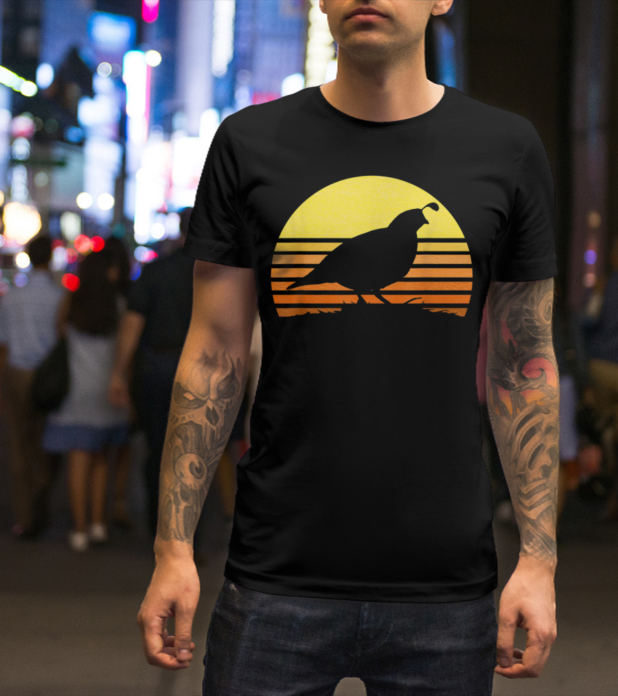 Quail Hunting Upland Bird Game Hunter Shooting Sunset T-Shirt