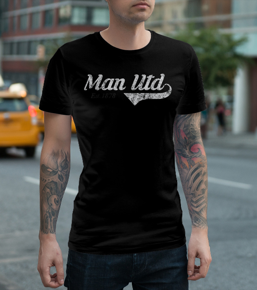 Man Utd Est. 1878 Retro Soccer Jersey Red Devils Manchester T-Shirt