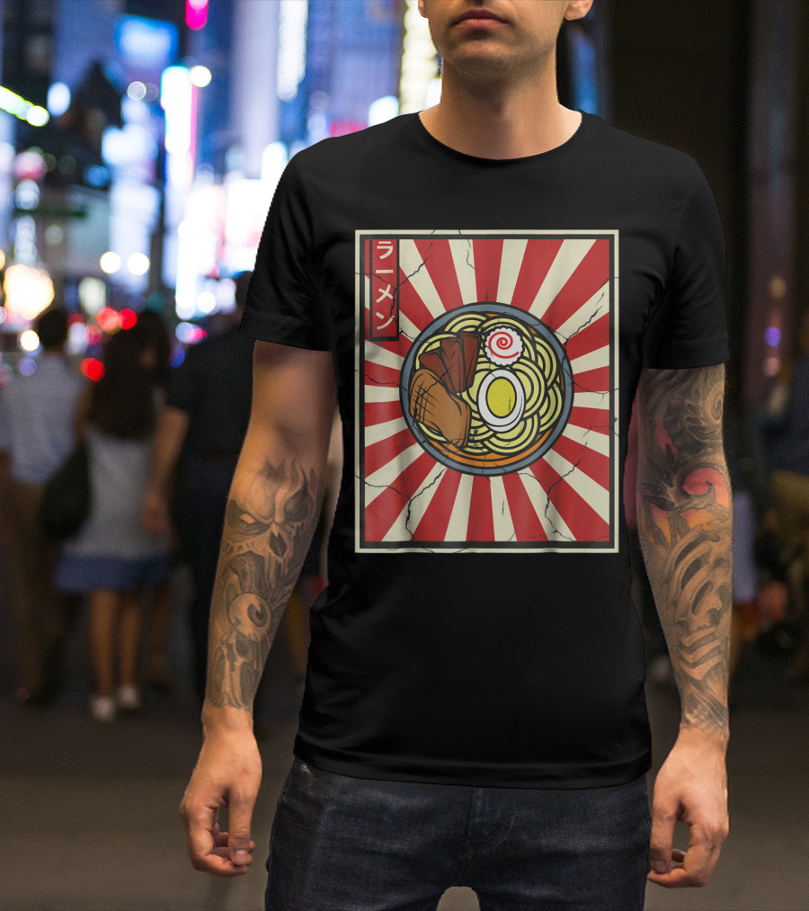 Ramen Retro Vintage Japanese Tasty Noodles Lover T-Shirt