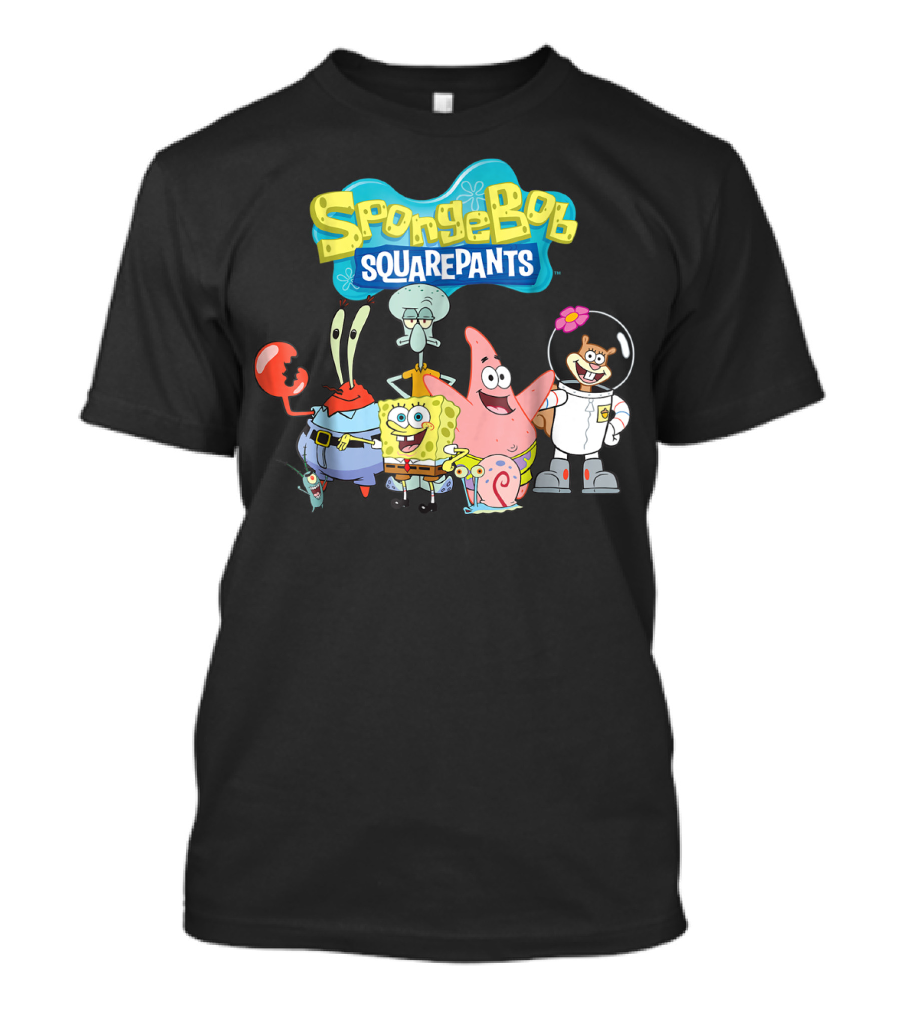 SpongeBob SquarePants With Friends Mr. Krabs Squidward Patrick Sandy Gary T-Shirt