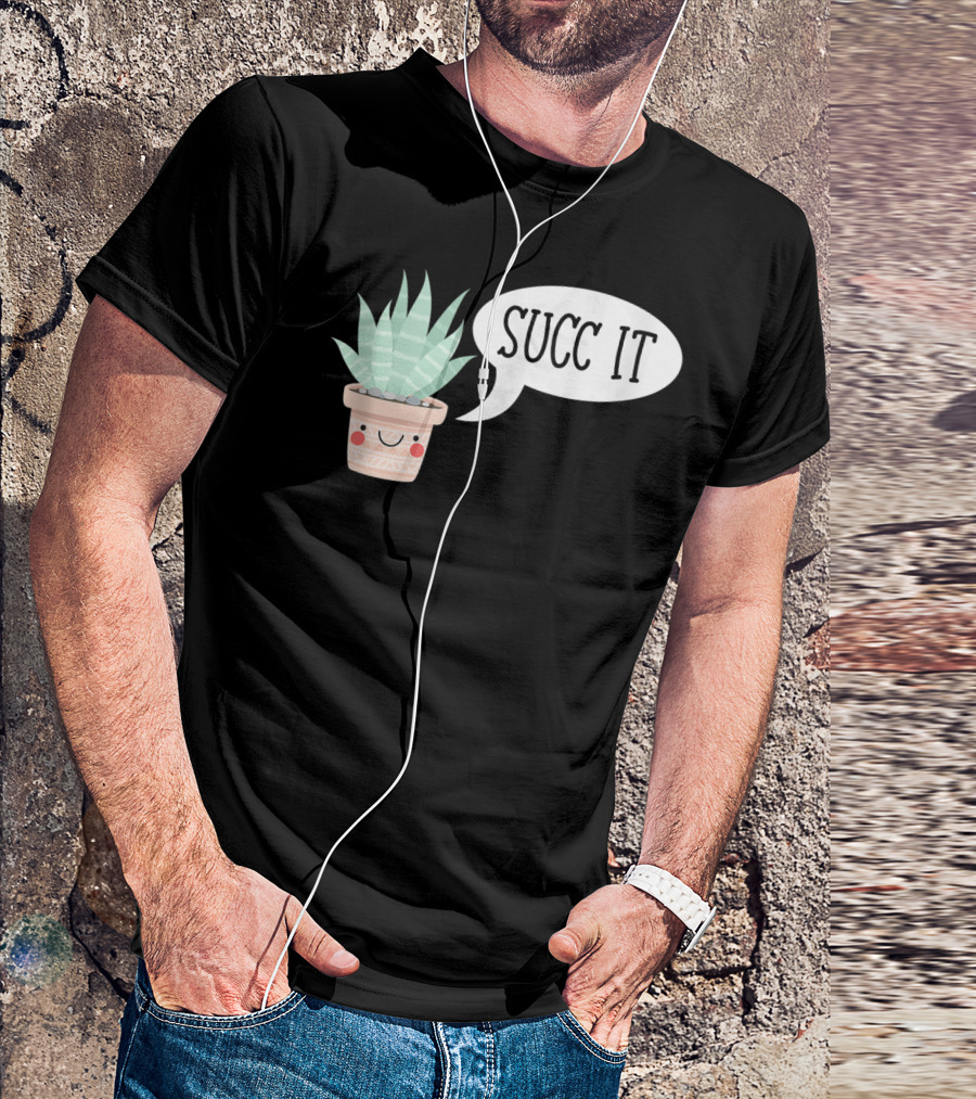 Succ It Cute Kawaii Succulent Plant Pot With Indoor Charm T-Shirt