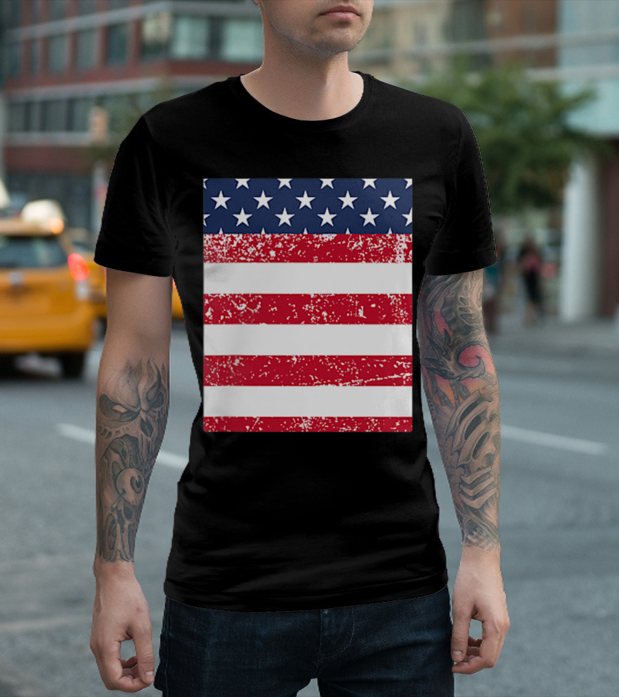 USA Pocket American Flag T-Shirt