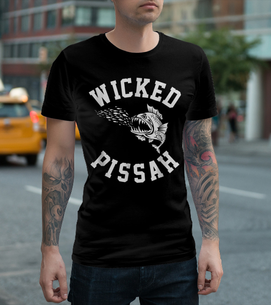Wicked Pissah Funny Boston Slang Fish T-Shirt