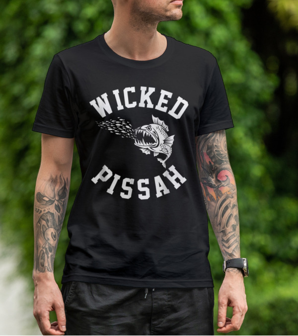 Wicked Pissah Funny Boston Slang Fish T-Shirt