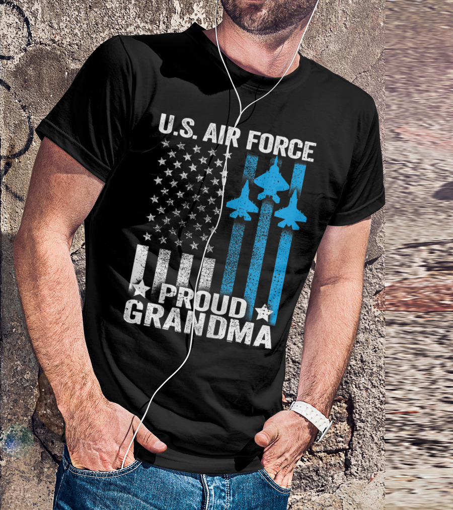 U.S. Air Force Proud Grandma Stars And Jets USAF T-Shirt