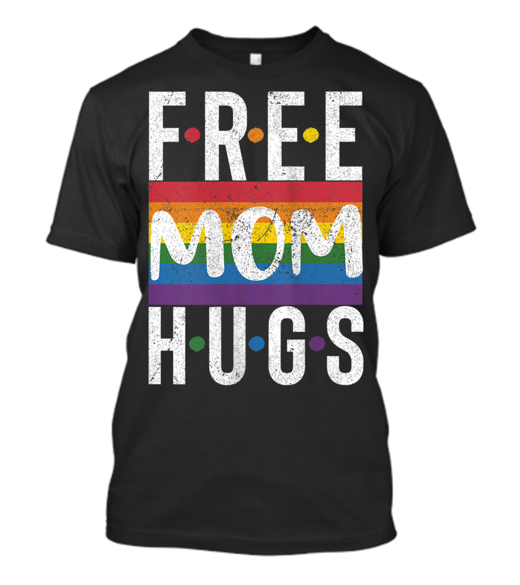 Free Mom Hugs Rainbow Flag T-Shirt