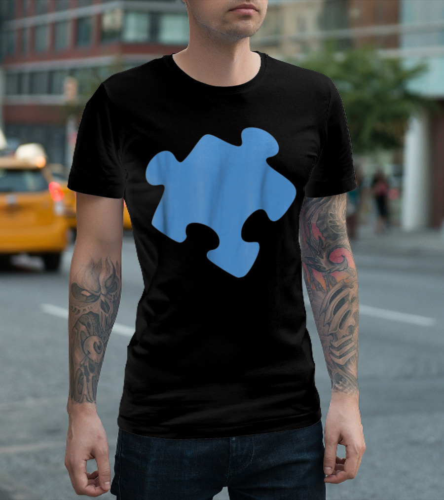 Blue Jigsaw Puzzle Piece T-Shirt