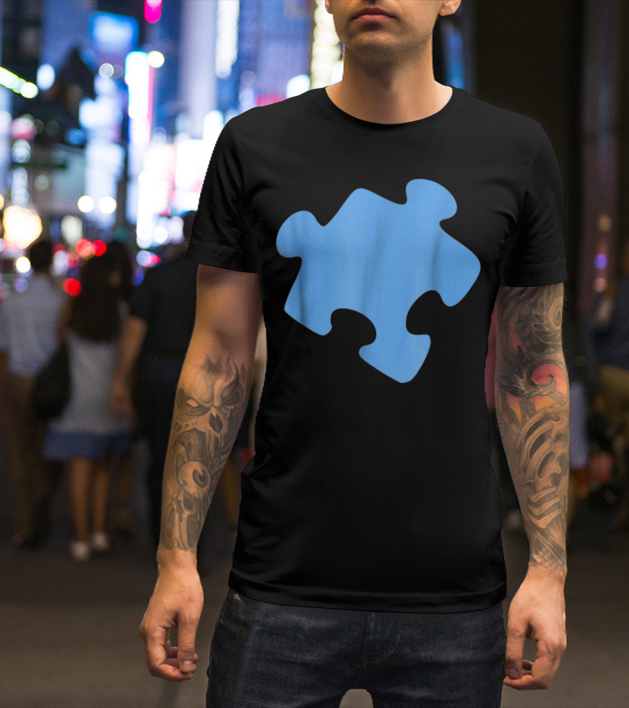 Blue Jigsaw Puzzle Piece T-Shirt