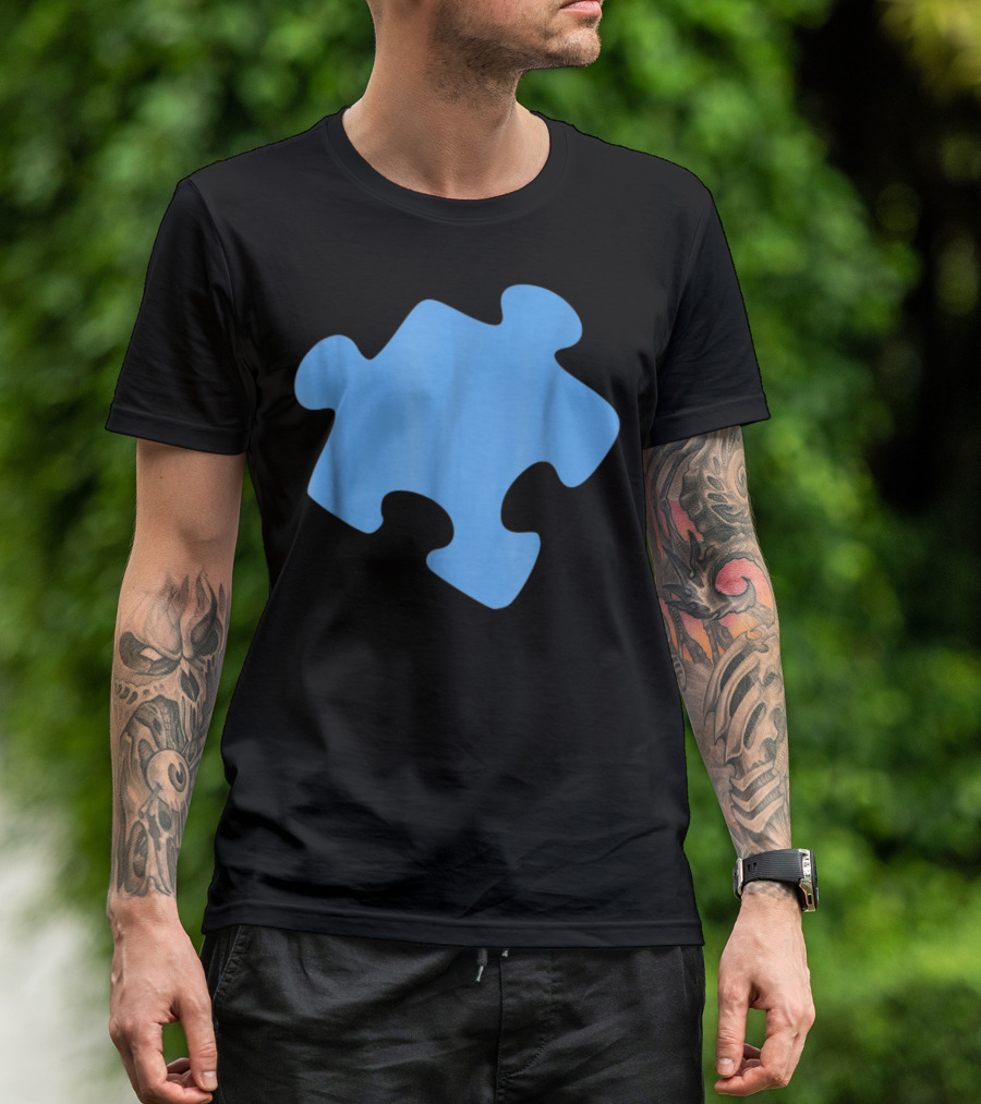 Blue Jigsaw Puzzle Piece T-Shirt
