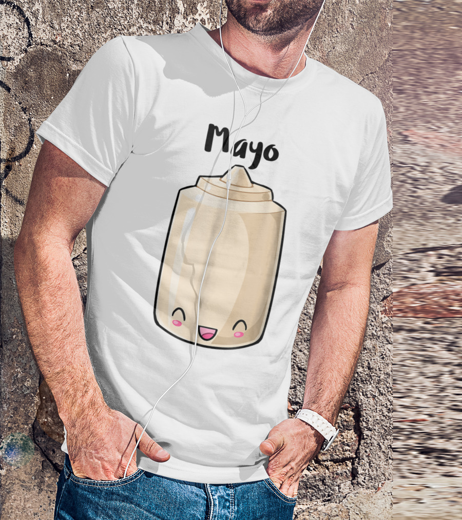 Kawaii Mayo Smiling Mayonnaise Bottle T-Shirt