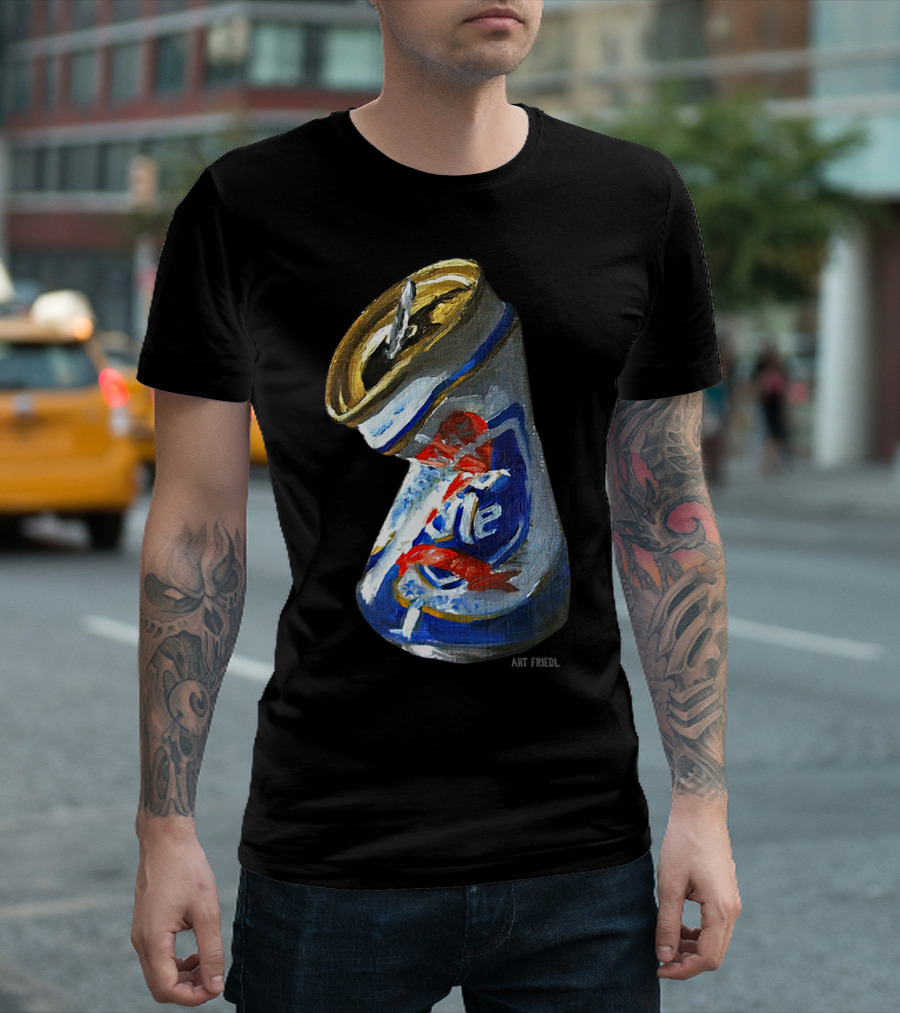Pabst Blue Ribbon Crushed Beer Can T-Shirt