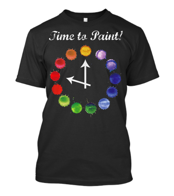 Time To Paint Colorful Clock Palette T-Shirt