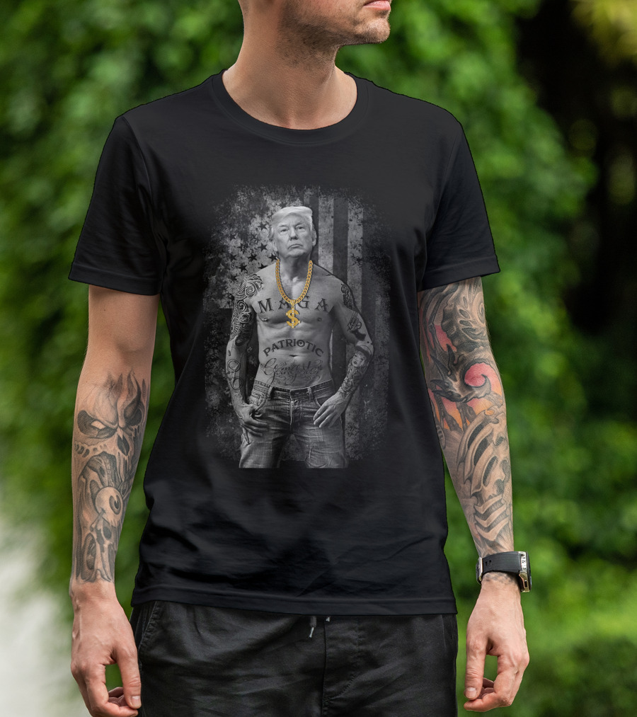 Mafia Patriotic Gangster Pro Trump Republic Dollar Chain T-Shirt