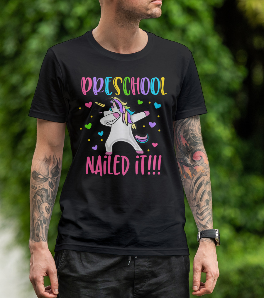 Preschool Nailed It Dabbing Unicorn T-Shirt