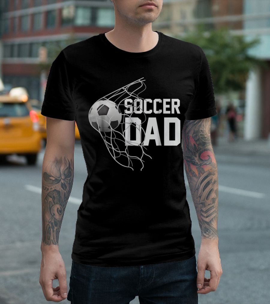 Soccer DAD Football Futbol Goal Net Parents T-Shirt