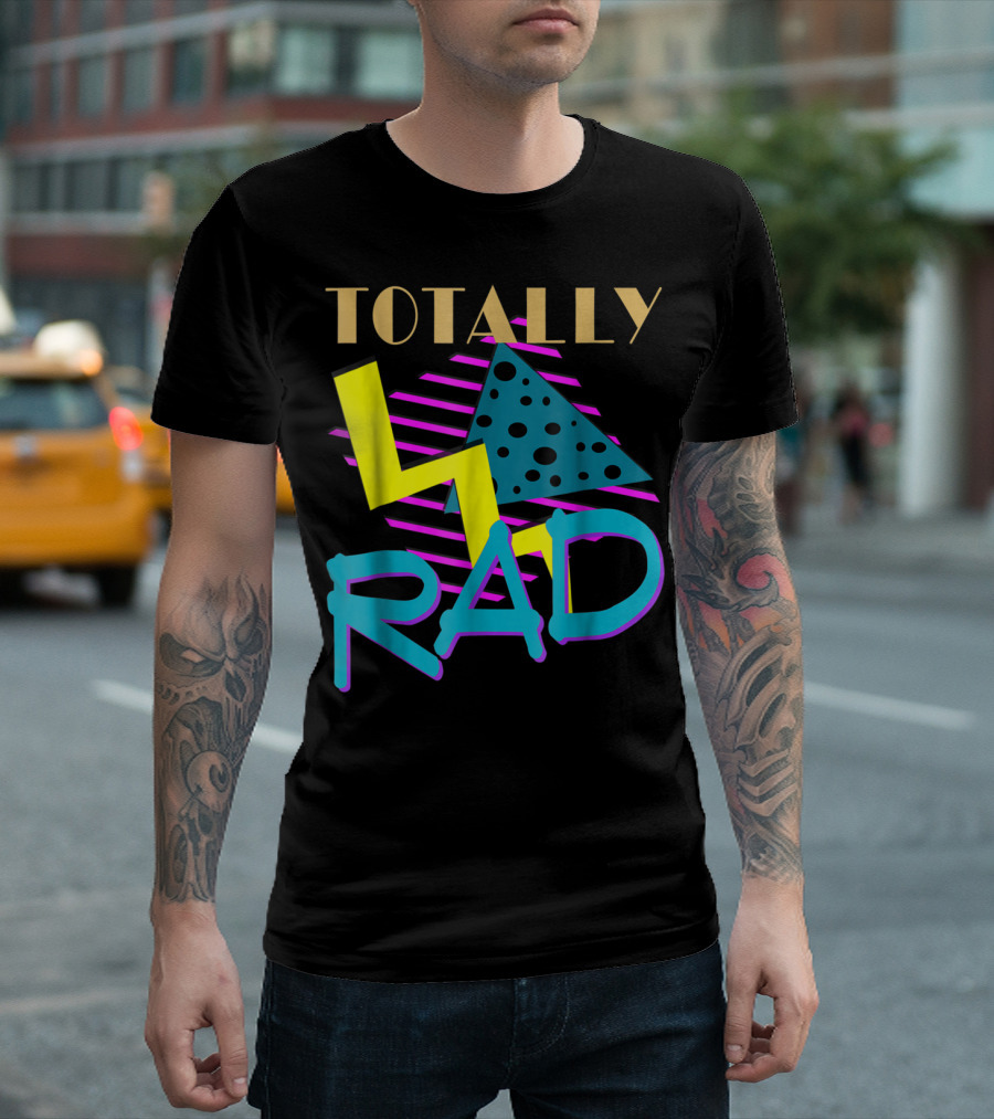 Totally Rad 1980s Vintage Eighties Style with Geometric T-Shirt