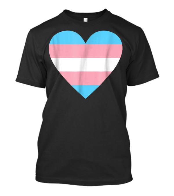 Transgender Flag Heart For Pride T-Shirt