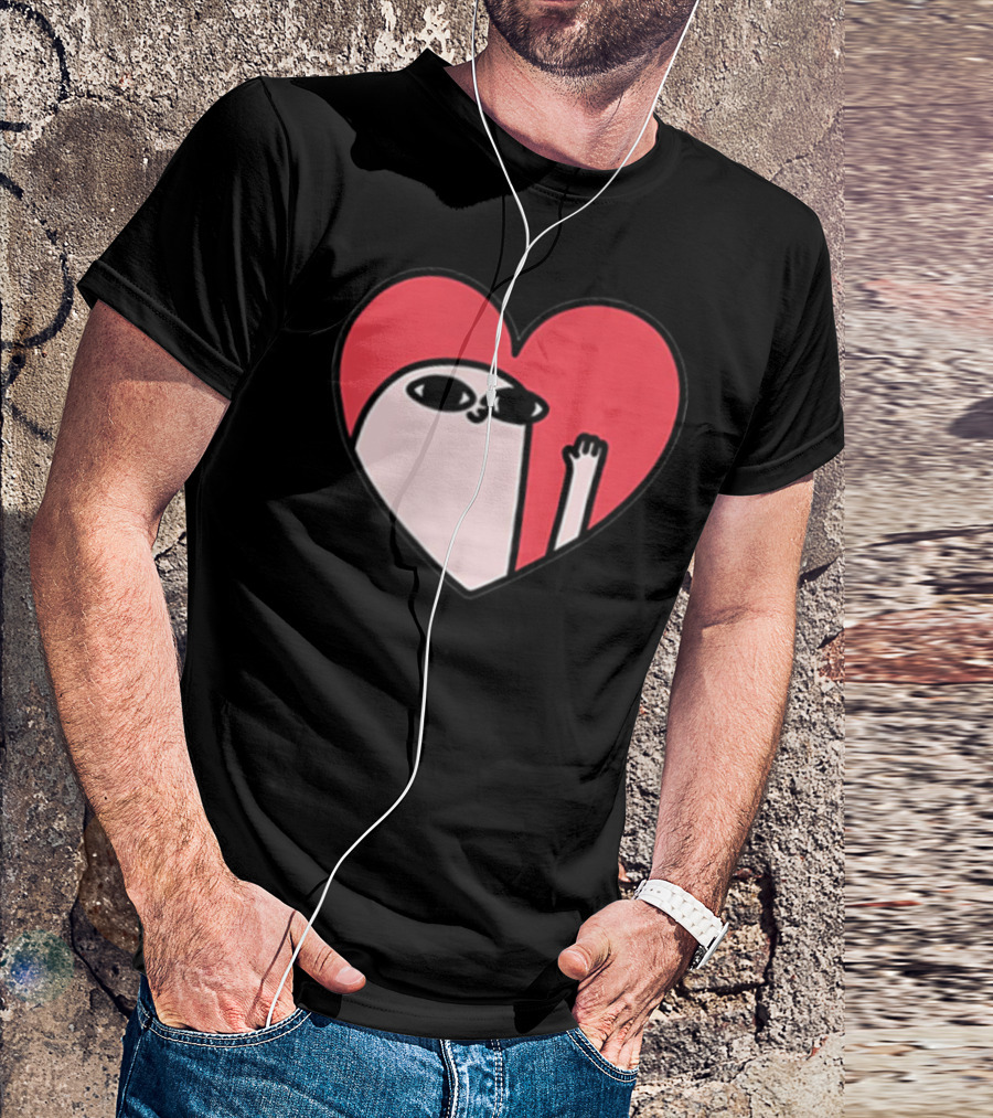Ketnipz Heart Cartoon Character In T-Shirt