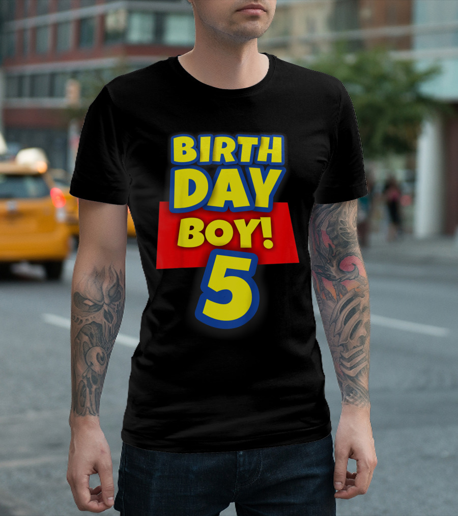 Birthday Boy 5 Year Old Toy Story Kids T-Shirt