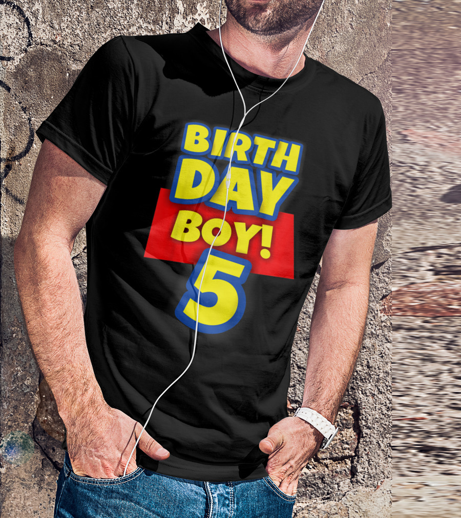 Birthday Boy 5 Year Old Toy Story Kids T-Shirt