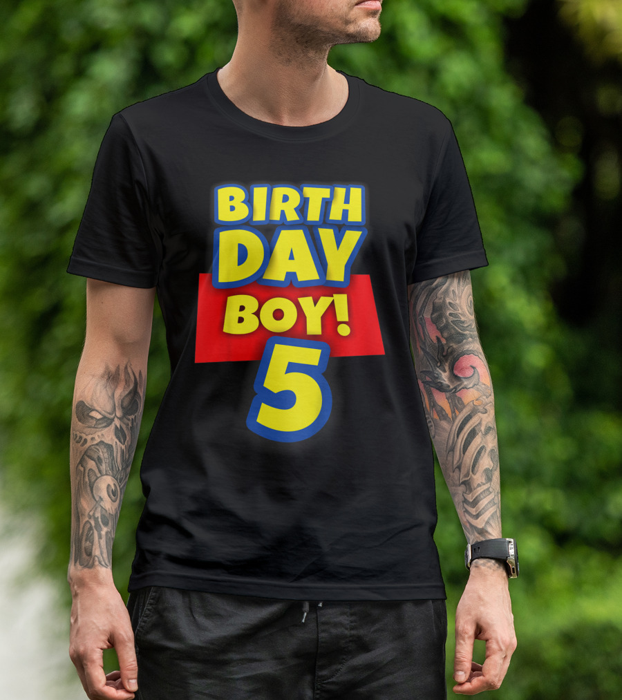 Birthday Boy 5 Year Old Toy Story Kids T-Shirt