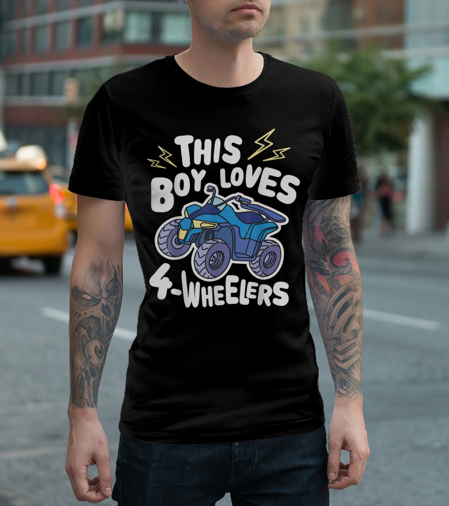 This Boy Loves 4-Wheelers ATV Quad Biking T-Shirt