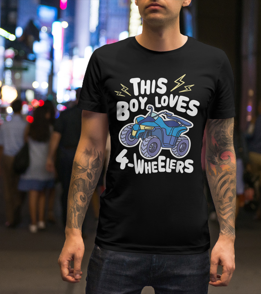 This Boy Loves 4-Wheelers ATV Quad Biking T-Shirt