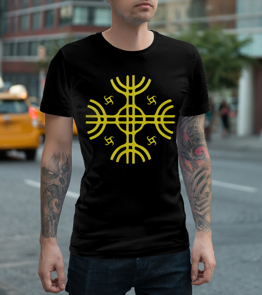 Kultrun Sun Mapuche Symbol Shamanistic Symbology T-Shirt