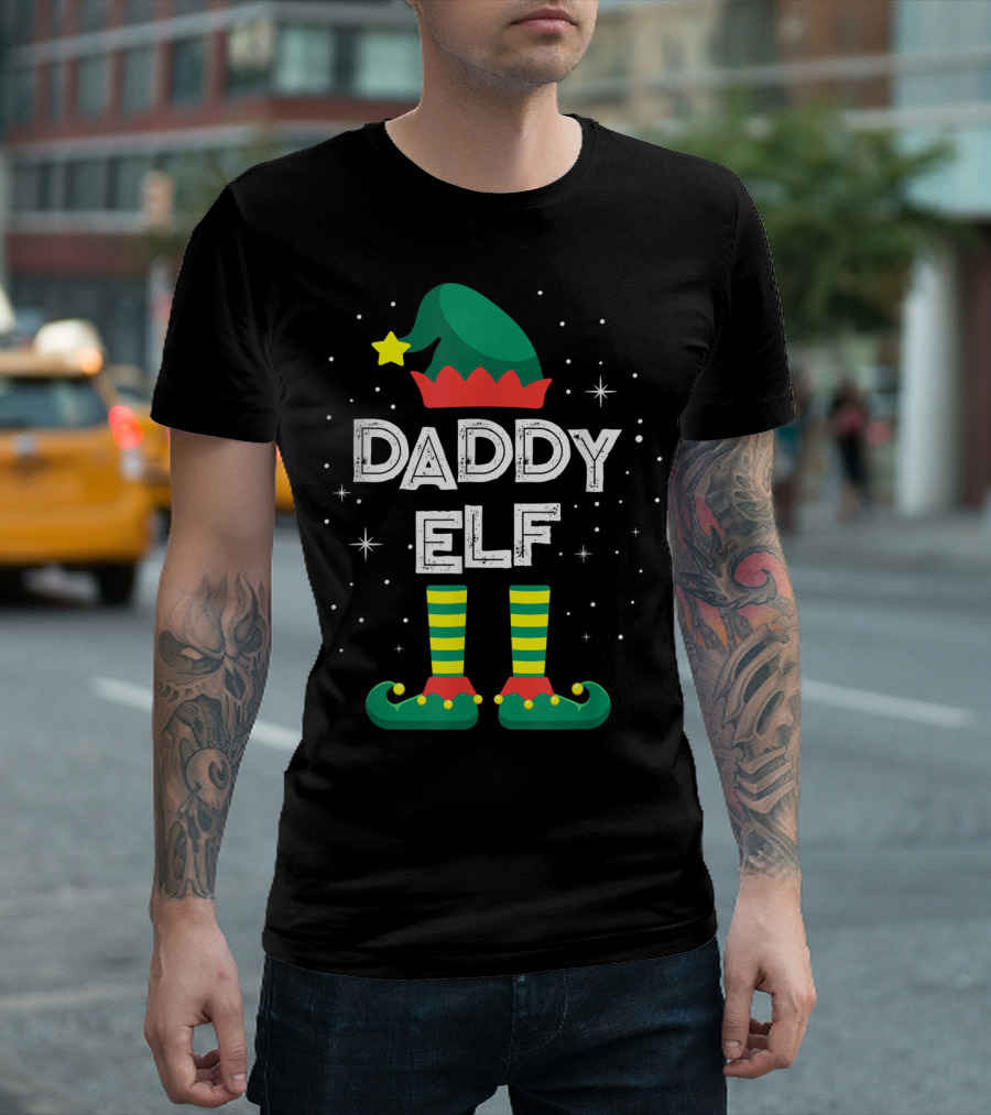 Daddy Elf Funny Family Holiday Christmas T-Shirt