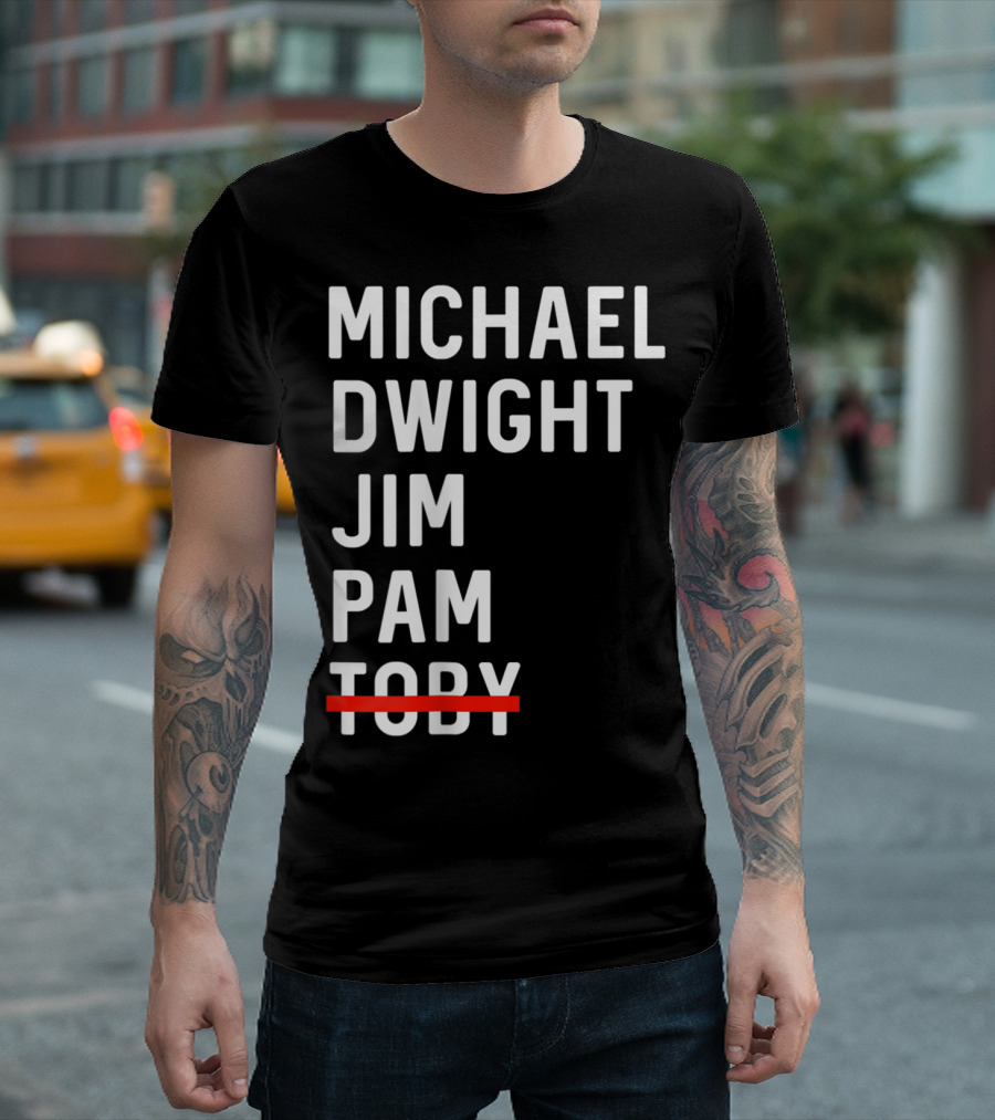 Michael Dwight Jim Pam Toby Crossed Out T-Shirt