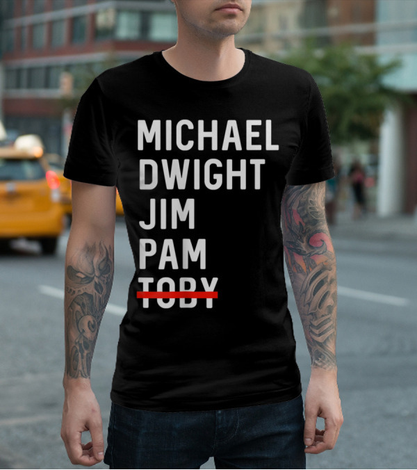 Michael Dwight Jim Pam Toby Crossed Out T-Shirt