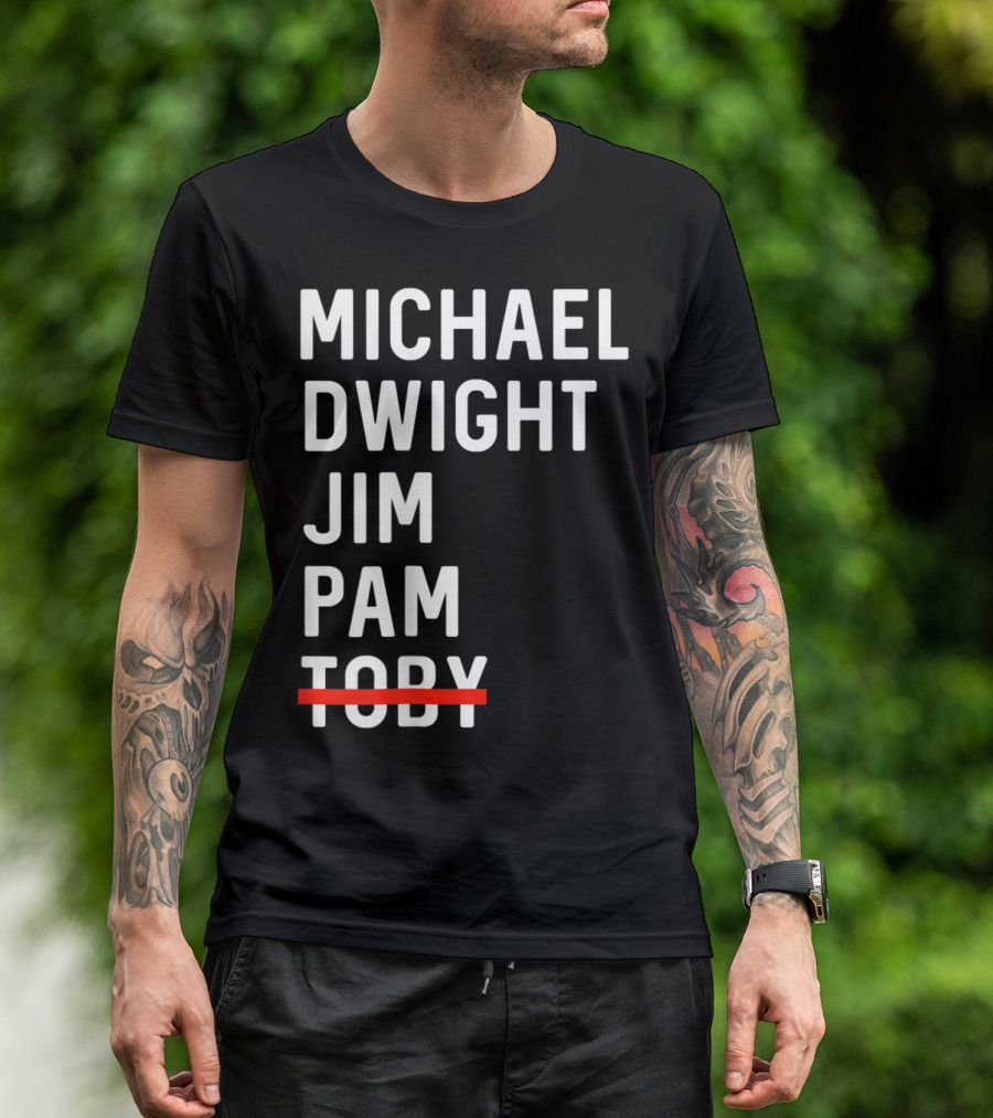 Michael Dwight Jim Pam Toby Crossed Out T-Shirt