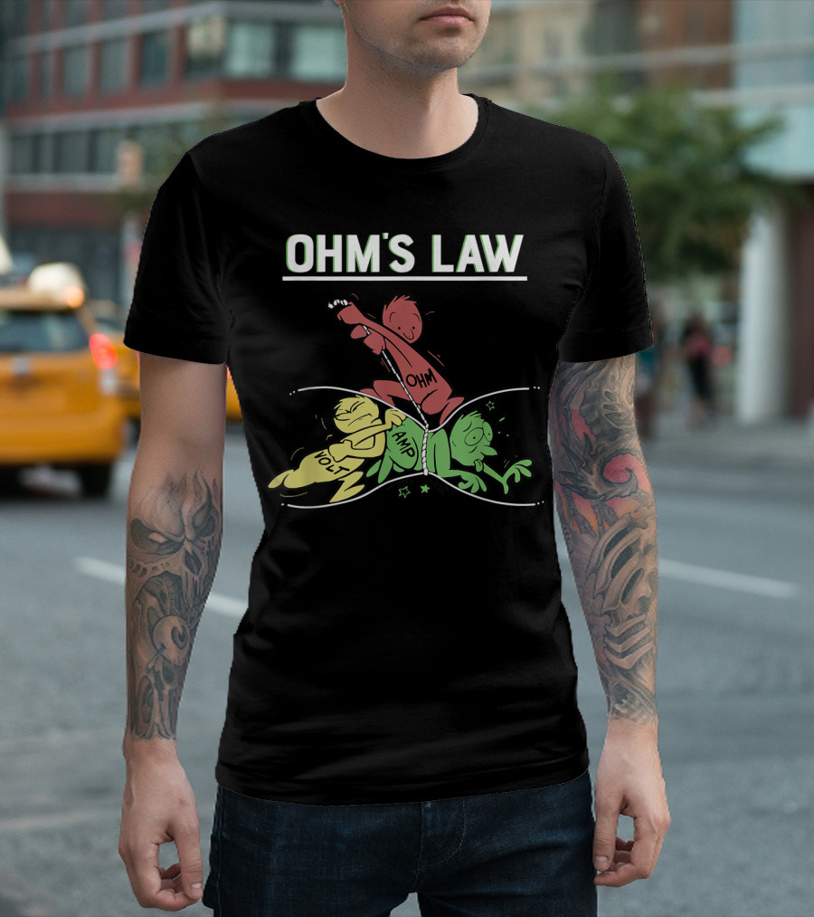 OHM'S LAW VOLT AMP Funny Electrical Electronics Engineer T-Shirt