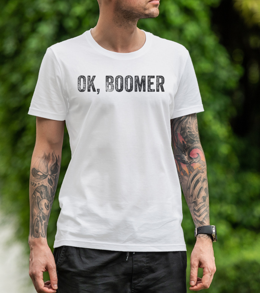 Ok Boomer Funny Millennial Phrase Trendy Generational Catchphrase T-Shirt