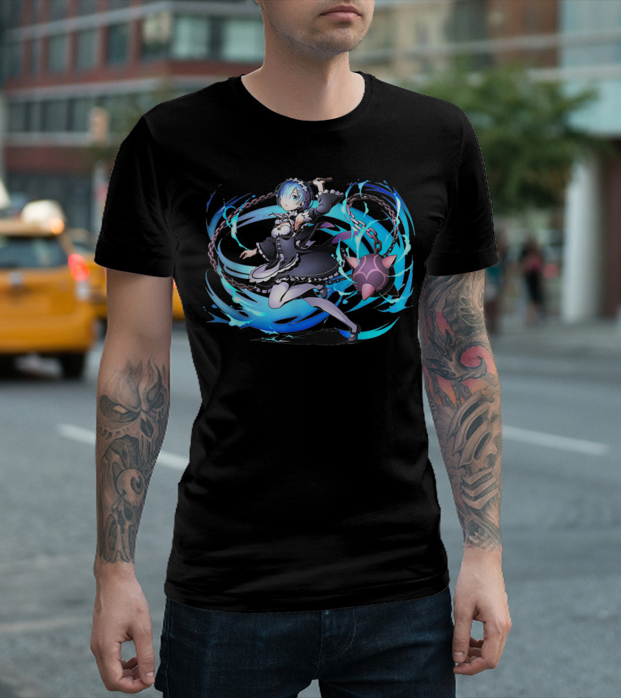 Re Zero Anime Ram Character Dynamic T-Shirt