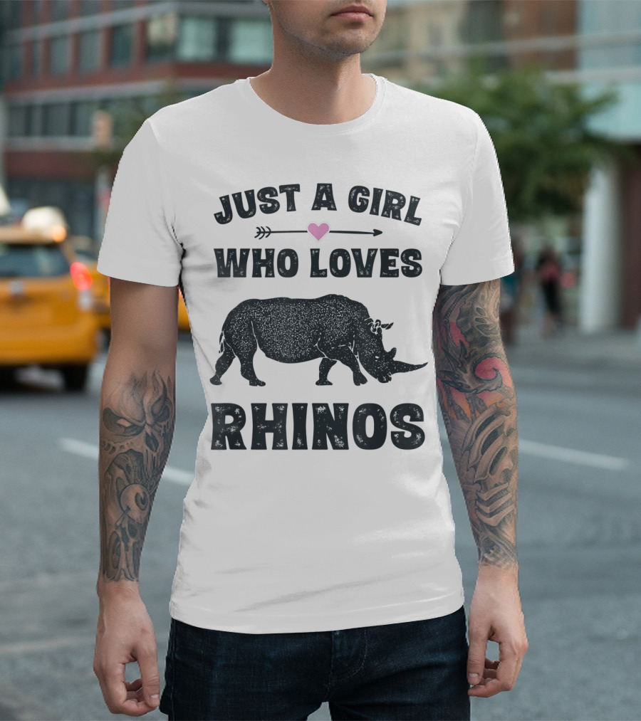 Just a Girl Who Loves Rhinos T-Shirt