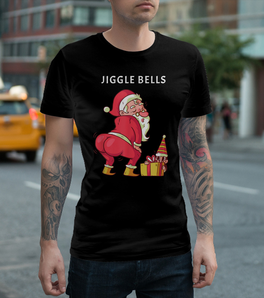 Jiggle Bells Santa Twerking with Gift T-Shirt
