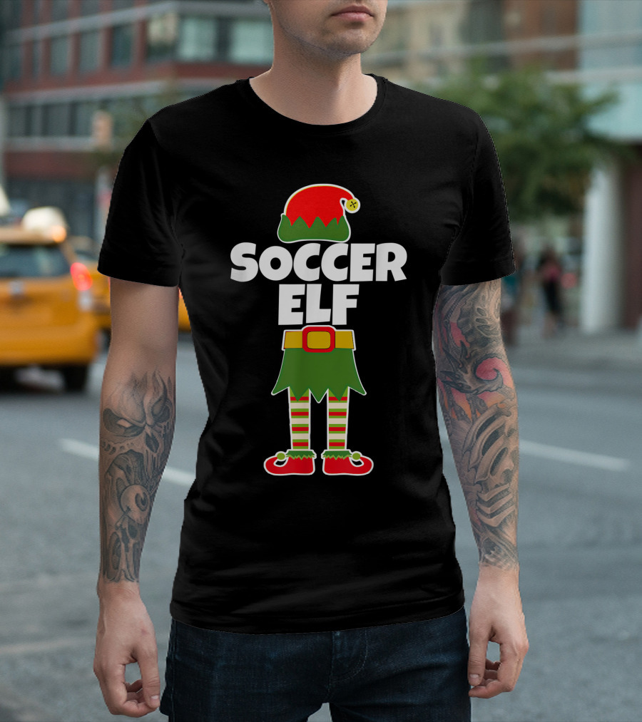 Soccer Elf Christmas Holiday Goalie Coach T-Shirt