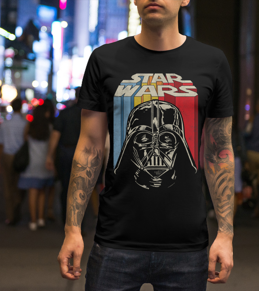 Star Wars Darth Vader Vintage Retro Stripes T-Shirt