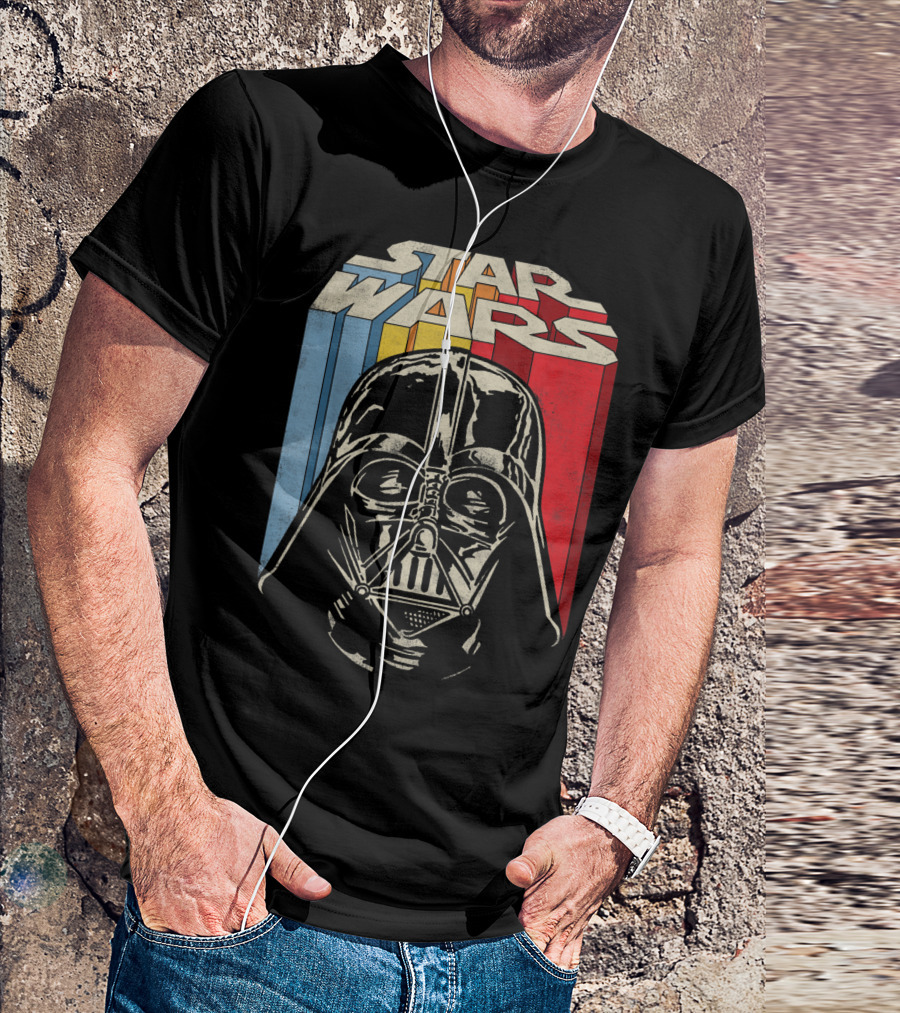 Star Wars Darth Vader Vintage Retro Stripes T-Shirt