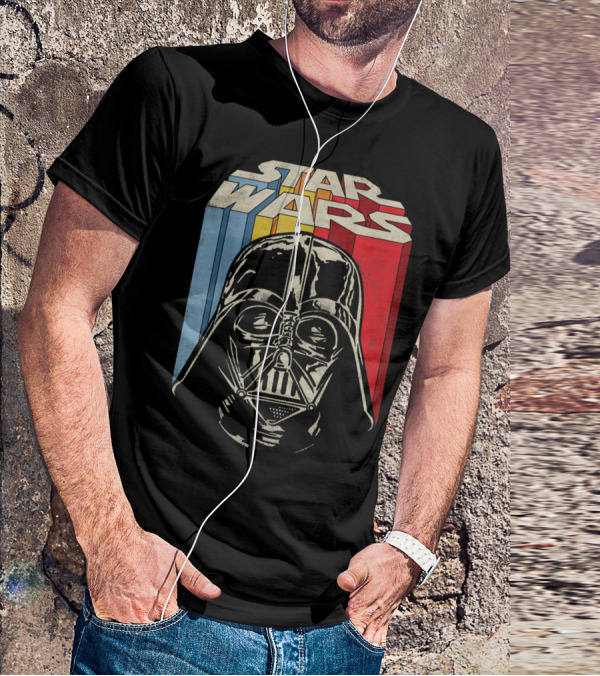 Star Wars Darth Vader Vintage Retro Stripes T-Shirt