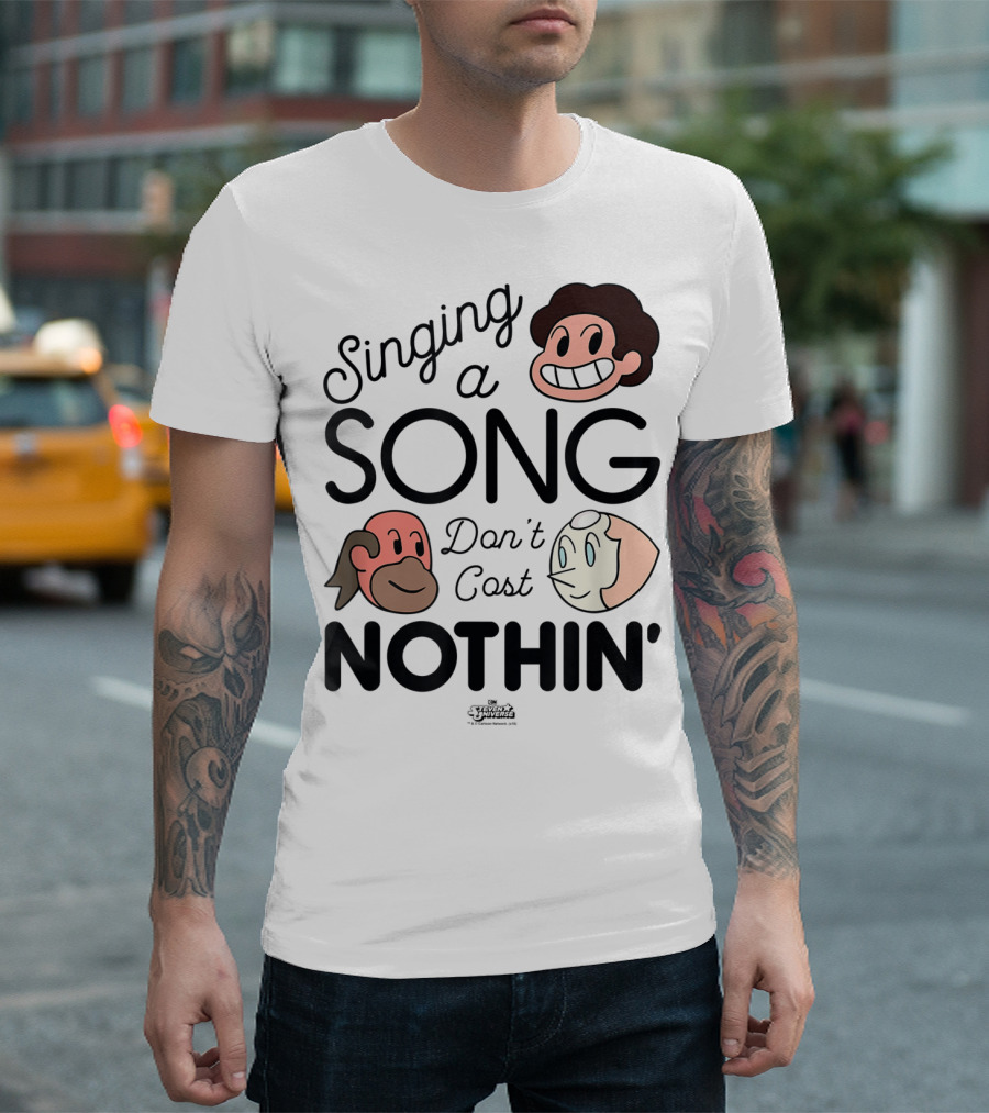 Singing a Song Don't Cost Nothin' Steven Universe Cartoon Network Characters T-Shirt