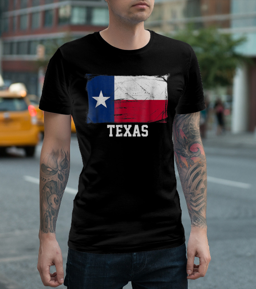 Texas Vintage Distressed Flag United States Iconic T-Shirt